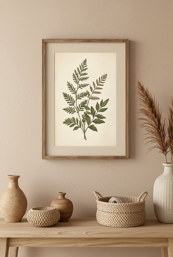vintage sepia botanical framed prints