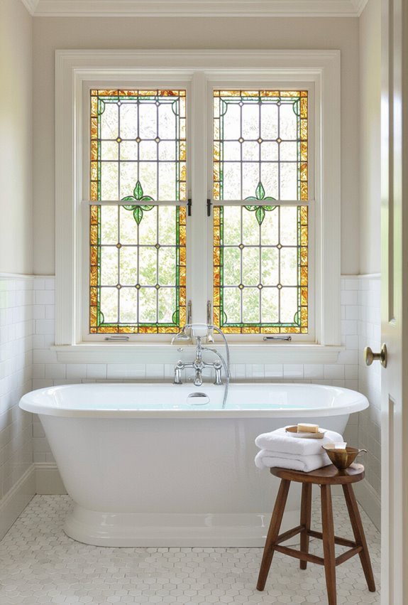 vintage stained glass privacy