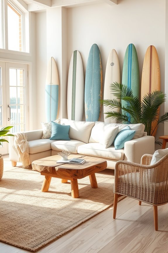 vintage surfboard wall art