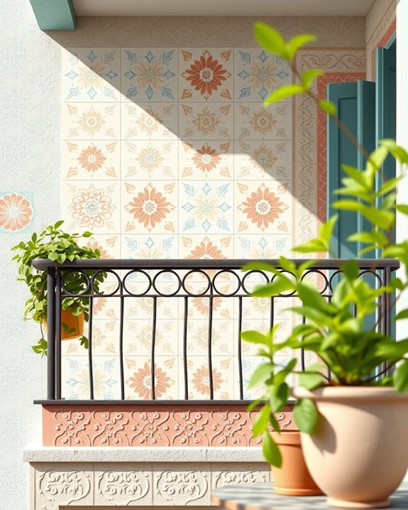 vintage tile balcony charm