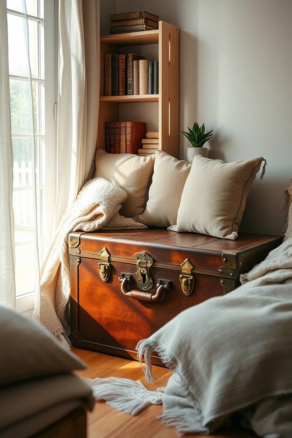 vintage trunks add charm