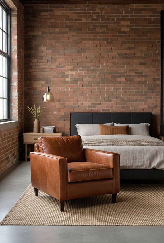 vintage tufted leather focalpoint