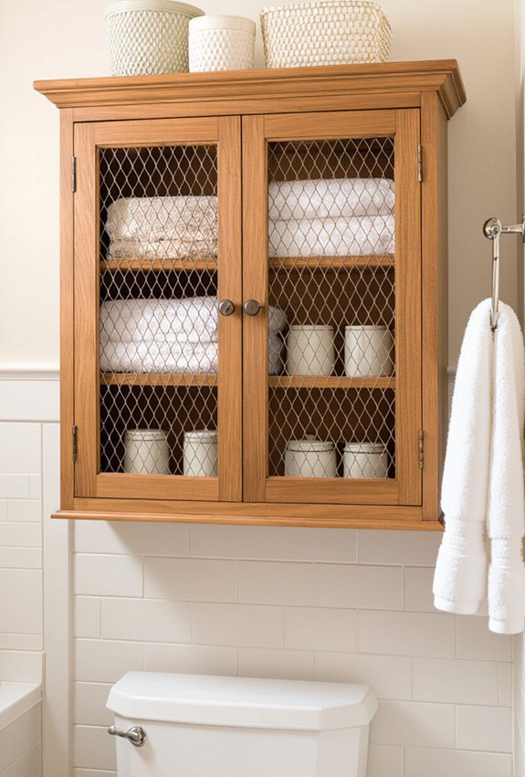vintage ventilated mesh cabinets
