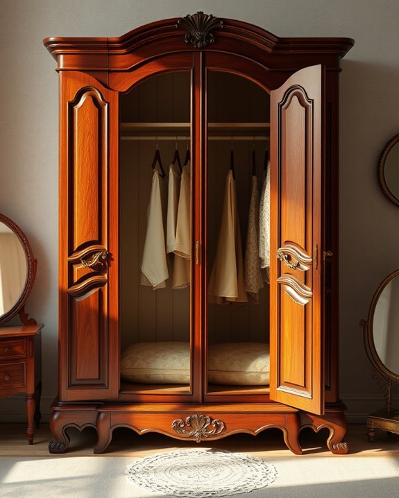 vintage wardrobes as centerpieces