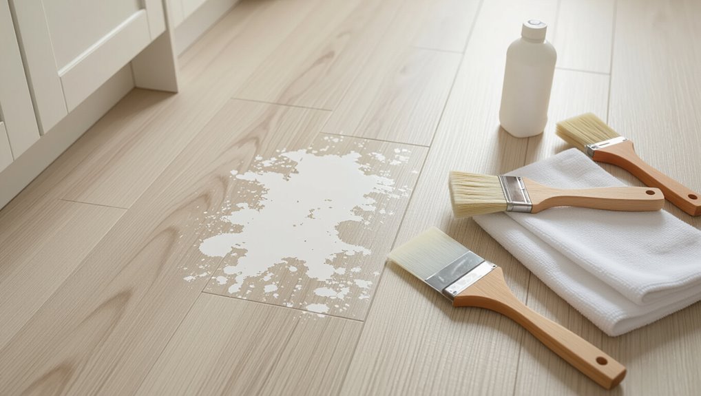 vinyl floor paint removal