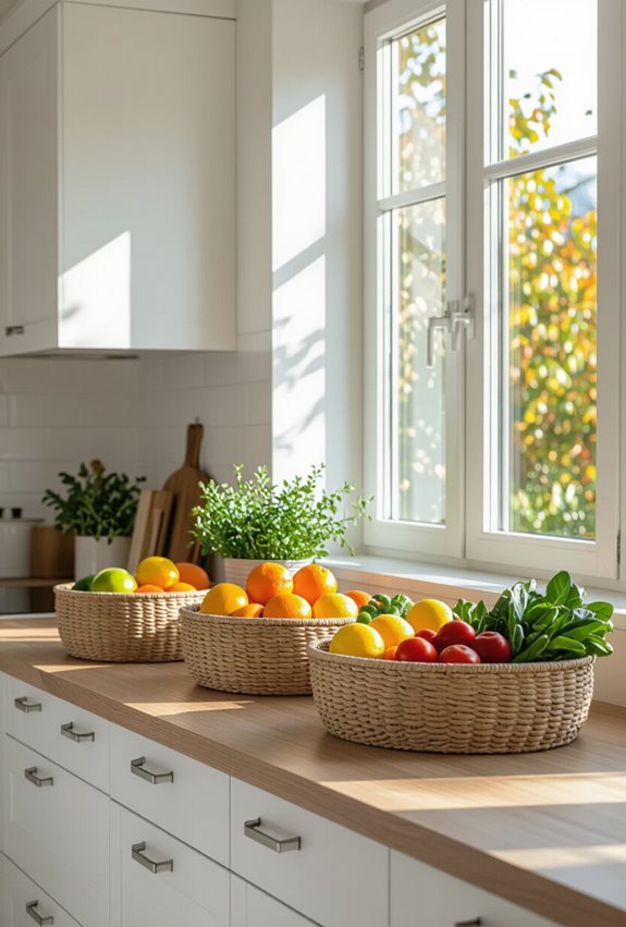 visible rustic produce storage