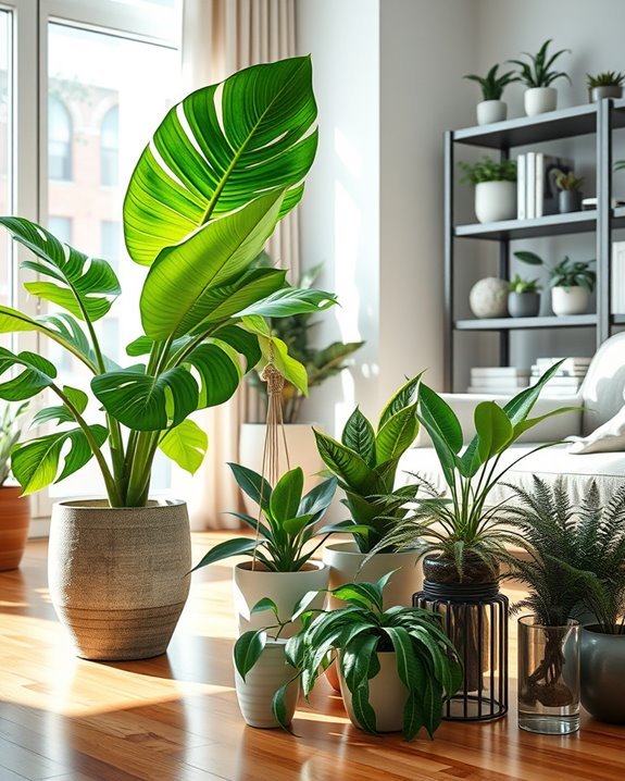 visually appealing plant arrangement
