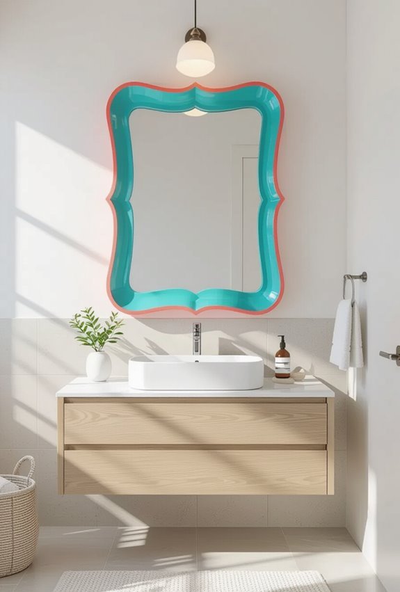 vivid lacquered statement mirror frame