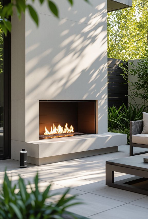 voice controlled energy efficient outdoor ambiance