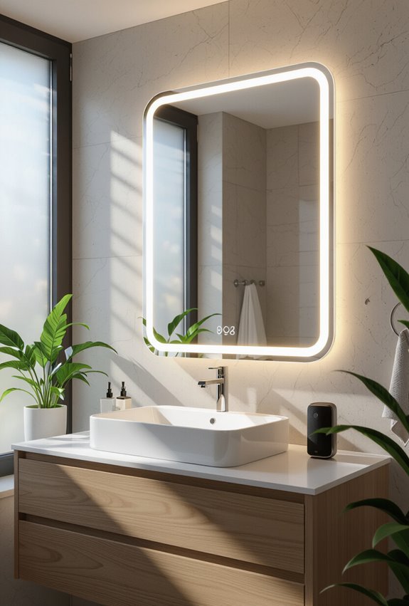 voice controlled smart led mirror