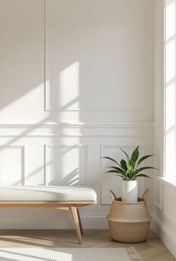 wainscoting adds elegant texture