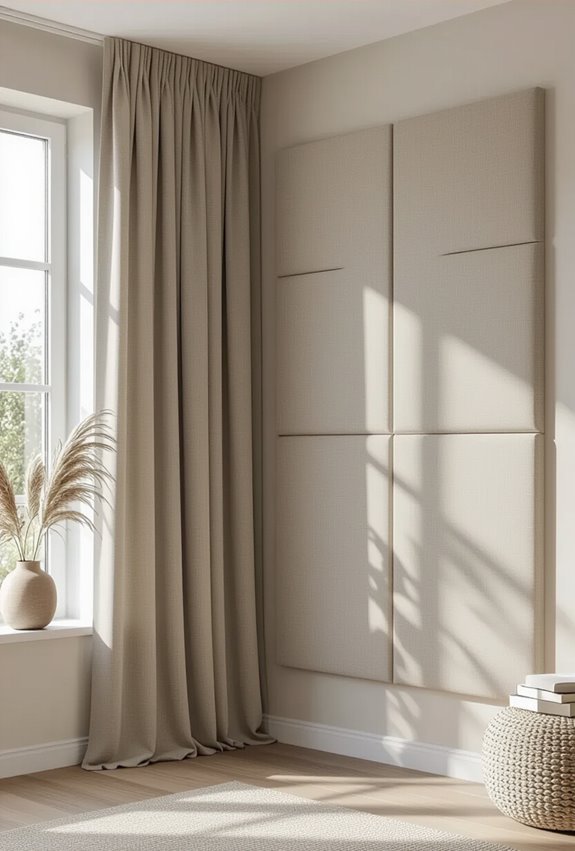 wall mounted acoustic fabric curtains