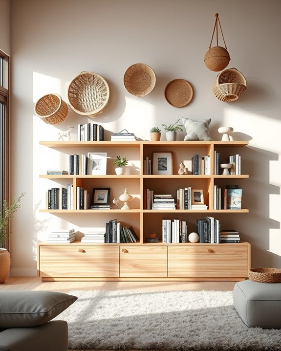 wall mounted basket storage solution