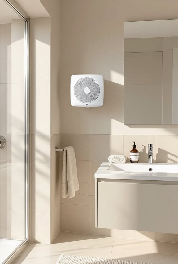 wall mounted bathroom exhaust fan