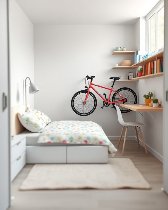 wall mounted bike storage solution