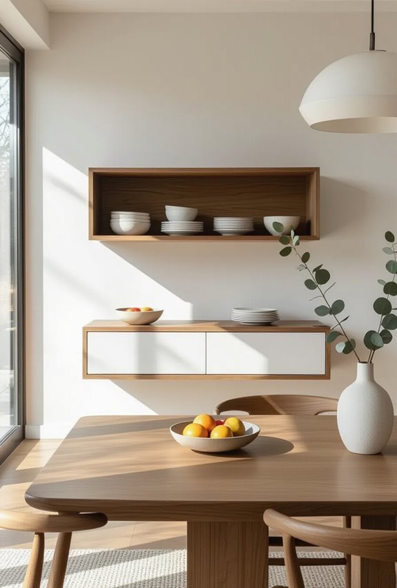 wall mounted buffet saves space