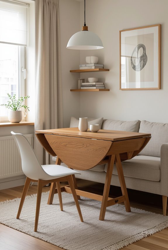 wall mounted drop leaf dining table