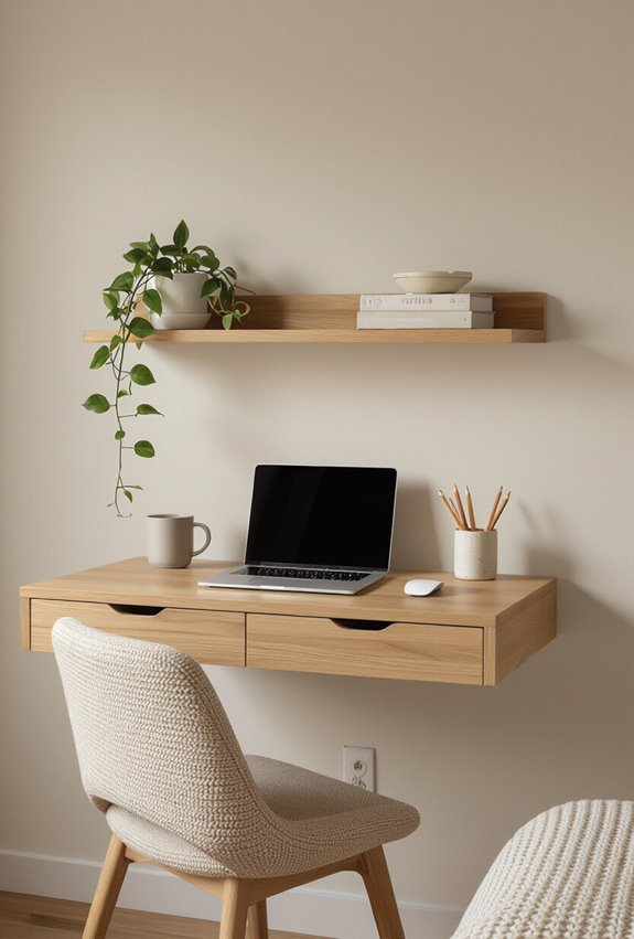 wall mounted foldable workspace storage