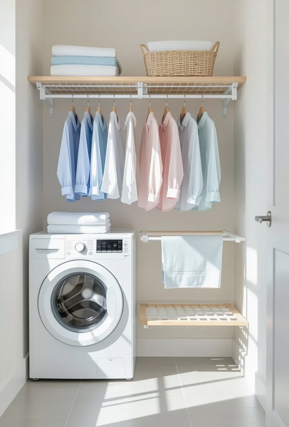 wall mounted retractable drying racks
