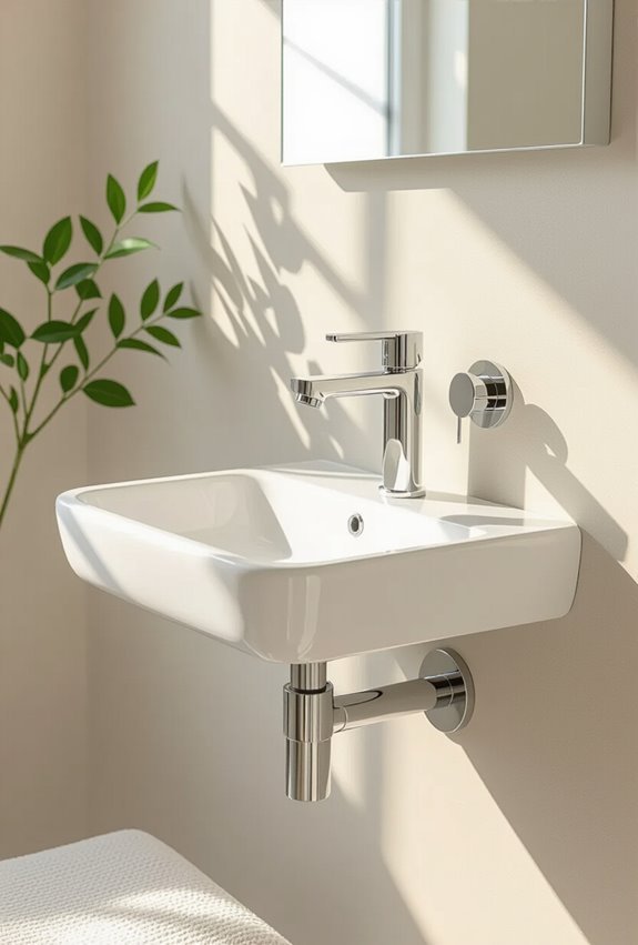 wall mounted sinks maximize space
