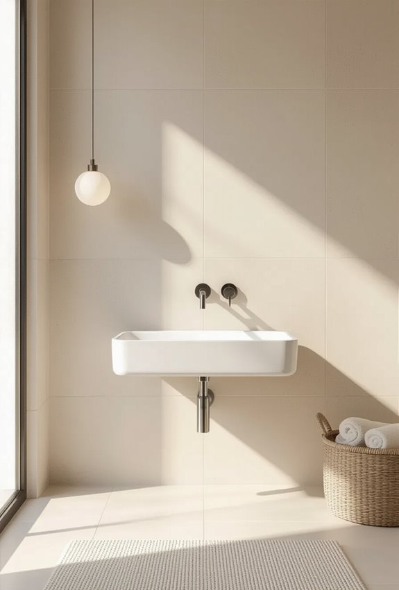 wall mounted sinks maximize space