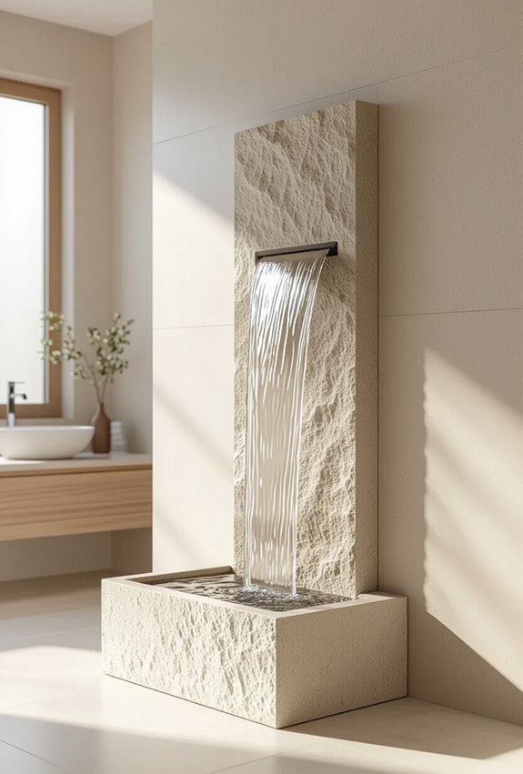 wall mounted soothing water sculpture