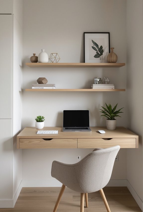 wall mounted space saving desk