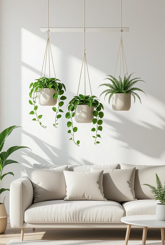 wall mounted trailing plants display