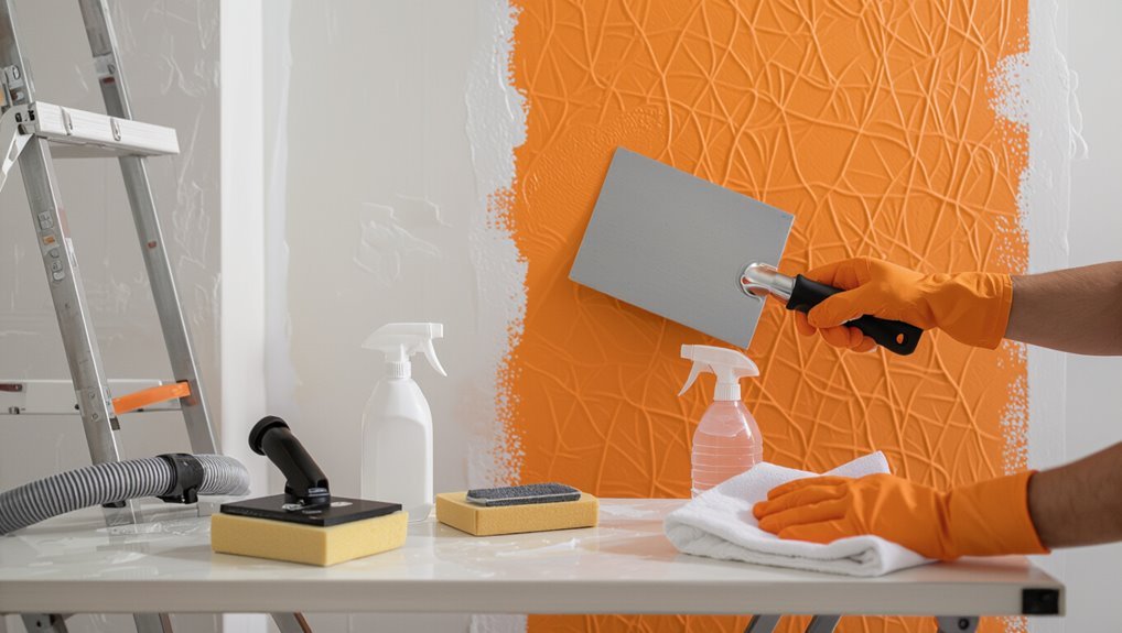 wallpapering over textured walls