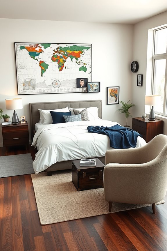 wanderlust inspired bedroom decor