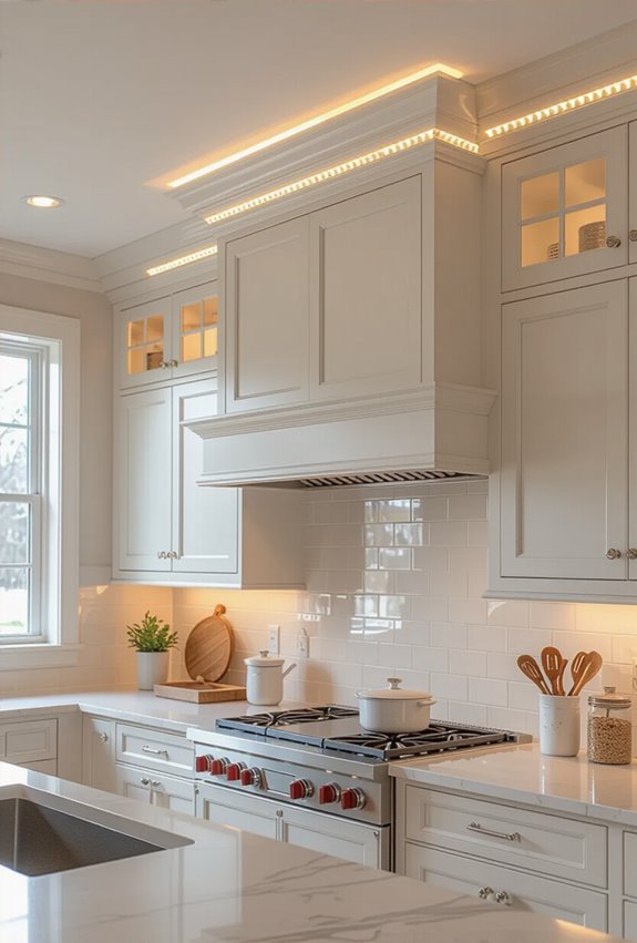 warm ambient crown lighting