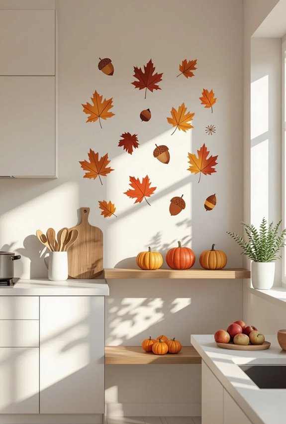 warm autumn leaves wall art