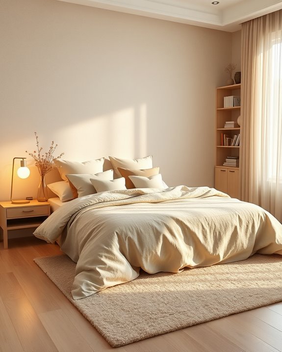 warm beige lighting ambiance