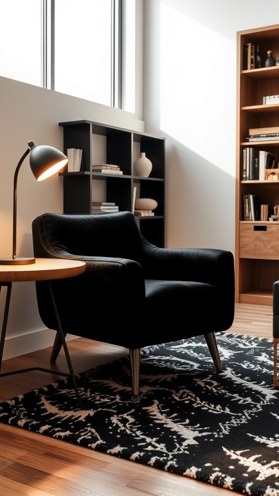 warm black oak interiors