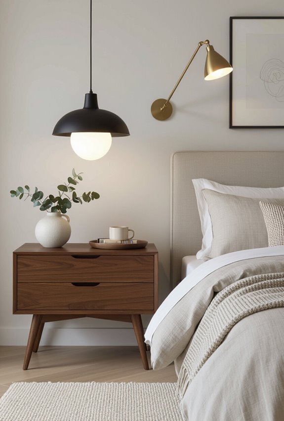 warm brass and minimalist fixtures