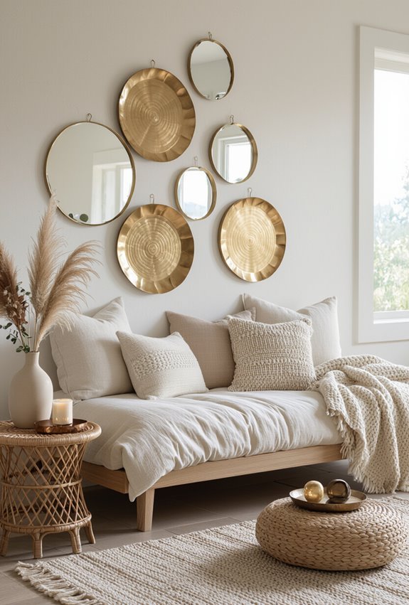 warm brass mirrored sunlight