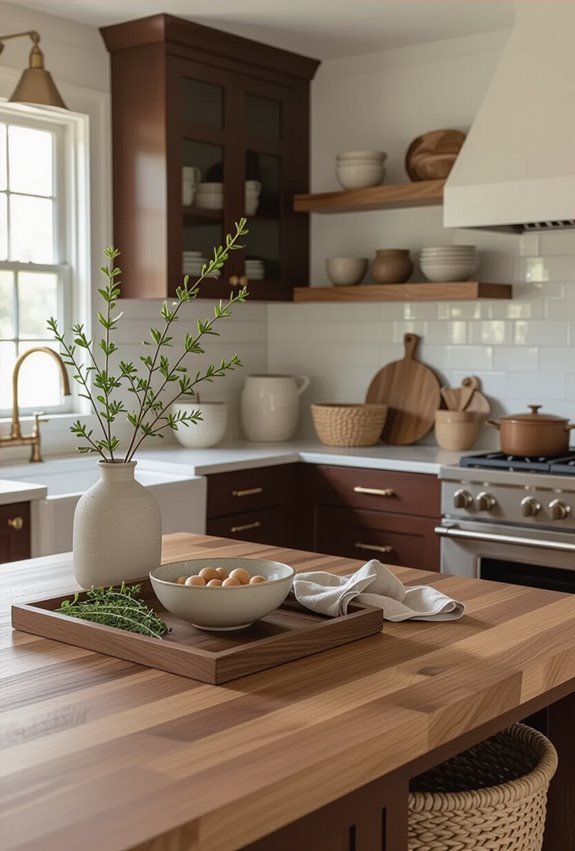 warm brown balanced with light