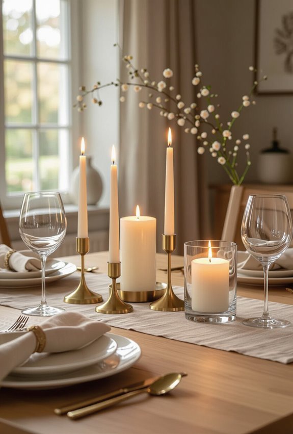 warm candlelit dining charm