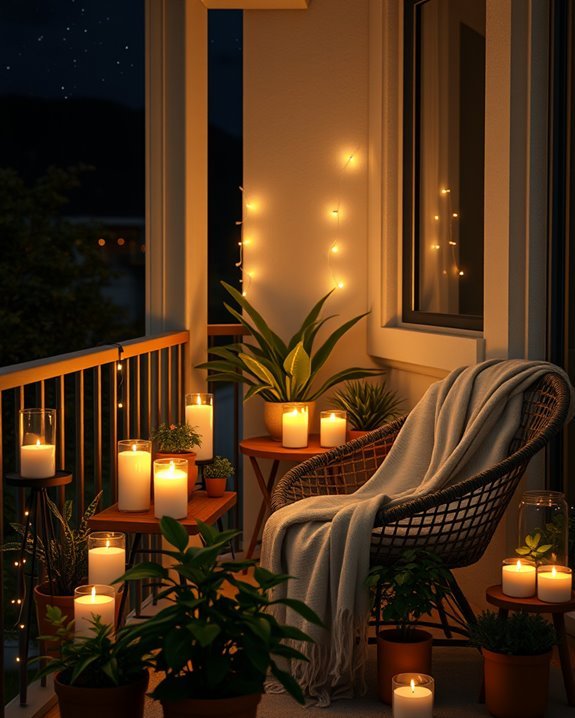warm candlelit evening ambiance