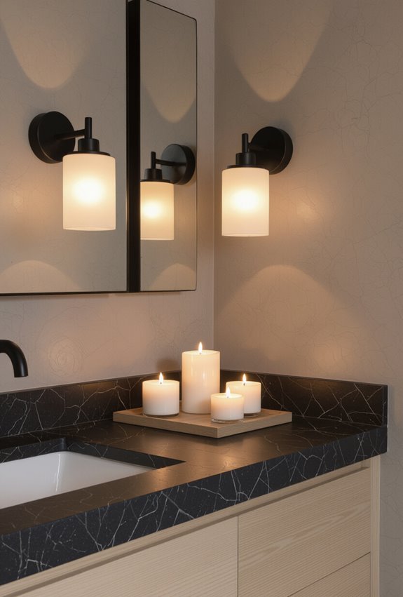 warm candlelit sconce placement