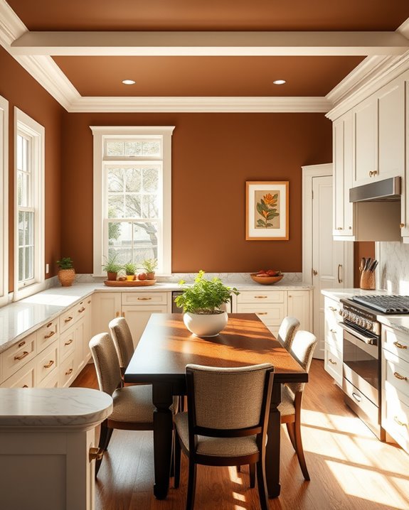 warm cocoa with white trim
