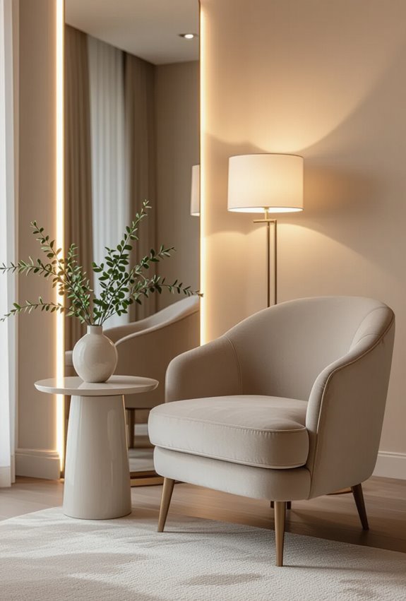 warm corner floor lamping