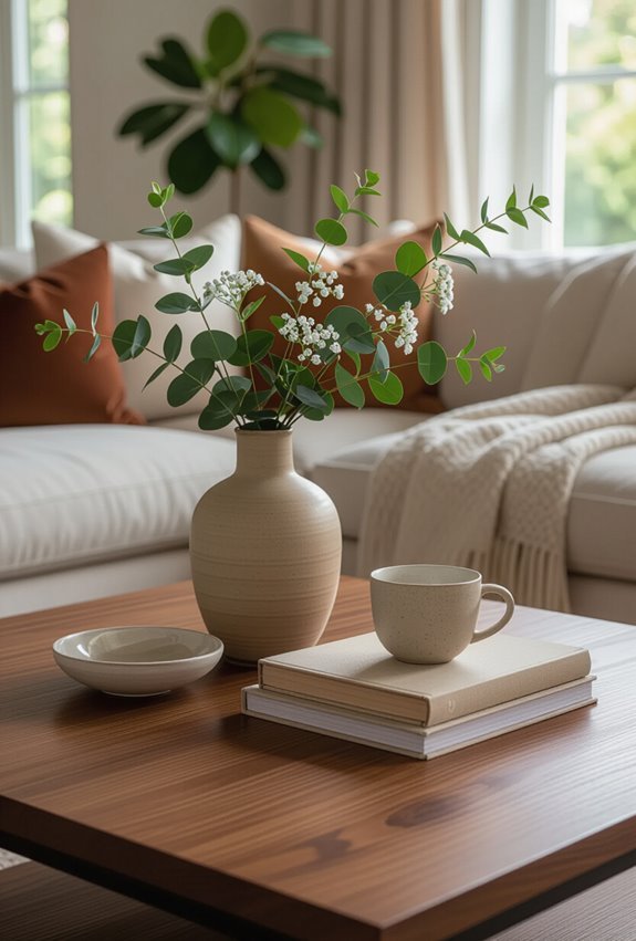 warm curated tabletop styling