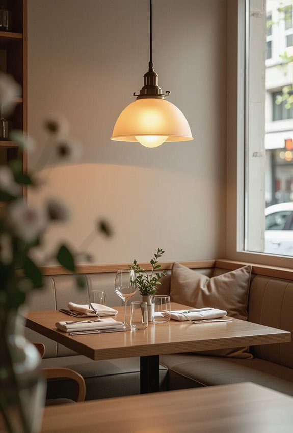 warm dimmable low glare lighting