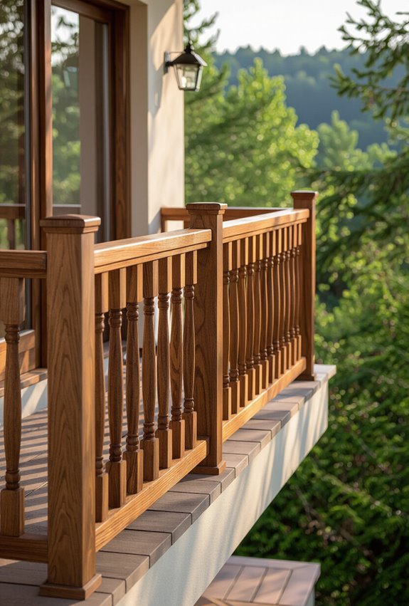 warm durable reclaimed wood railings