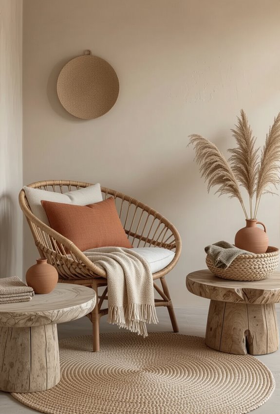 warm earthy boho tones