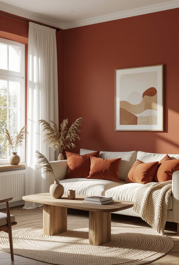 warm earthy terracotta ochre