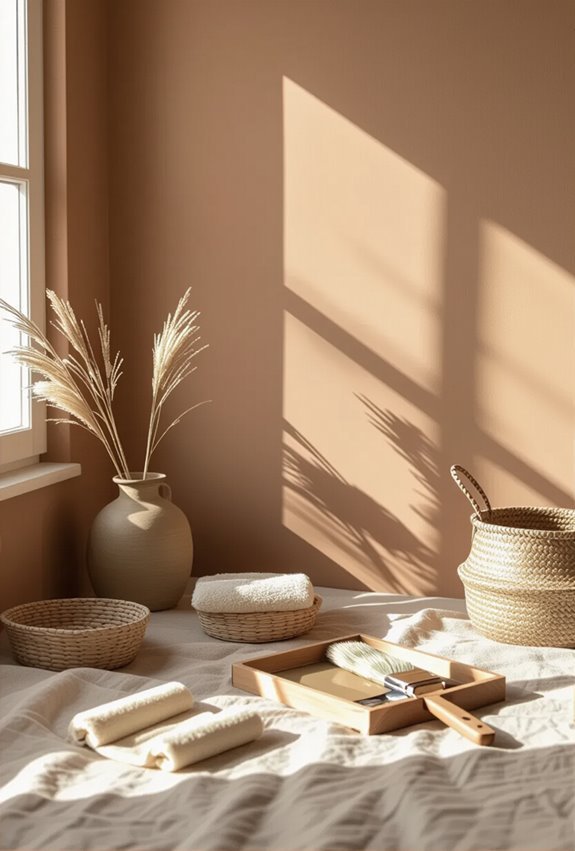 warm earthy tones for coziness