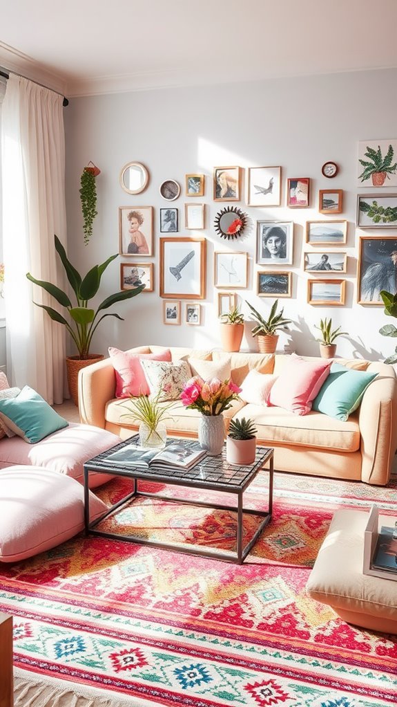 warm eclectic floor decor