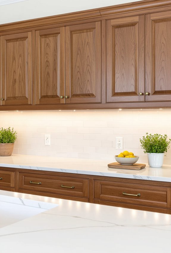 warm functional under cabinet lighting